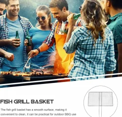 Downypaws Barbecues Et Planchas | - Panier à poisson en acier inoxydable avec poignées