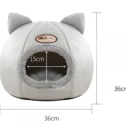 Downypaws - Panier pour chat-lit pour chat- forme de chat gris-l 36 x 36 x 36 cm Discount