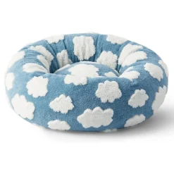 Downypaws - Panier rond pour chien et chat - avec housse lavable, moelleux et antidérapant New