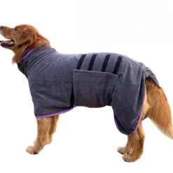 Downypaws Colliers, Laisses Et Vêtements | - Peignoir pour chienabsorption d'eau