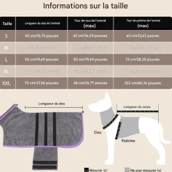 Downypaws Colliers, Laisses Et Vêtements | - Peignoir pour chienabsorption d'eau