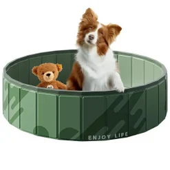 Downypaws Jouets | - Piscine extérieure pour chien : portable pliable et respectueuse de l'environnement