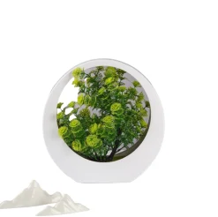 Downypaws Fleurs Et Plantes Artificielles | - Plantes vertes artificielles fleurs en plastique créatives avec décoration de bureau lumineuse