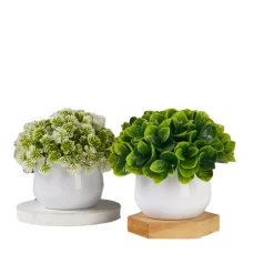 Downypaws Plantes Artificielles | - Plantes vertes artificielles en pot fleurs artificielles komatsu blanches