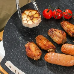 Downypaws Barbecues Et Planchas | - Plaques de barbecue portables en roche maifanite d.30 cm