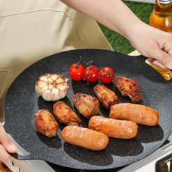 Downypaws Barbecues Et Planchas | - Plaques de barbecue portables en roche maifanite d.30 cm