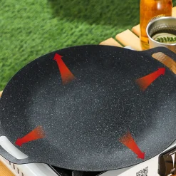 Downypaws Barbecues Et Planchas | - Plaques de barbecue portables en roche maifanite d.30 cm