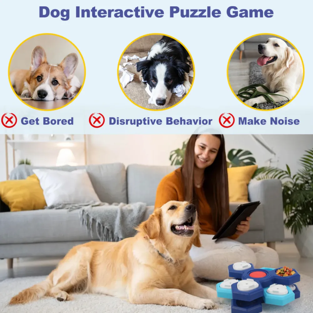 Downypaws Gamelles Et Autres Accessoires | - Plateau tournant d'alimentation à 3 niveaux, jouet d'alimentation pour chien