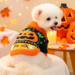 Downypaws - Pull d'halloween pour chiot,citrouille effrayante Clearance