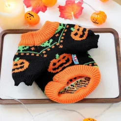 Downypaws Colliers, Laisses Et Vêtements | - Pull d'halloween pour chiot,citrouille effrayante