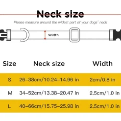 Downypaws - Réfléchissant collier pour chien Hot