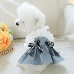 Downypaws Colliers, Laisses Et Vêtements | - Robe pour animaux de compagnie avec volants en nœud