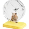 Downypaws - Roue d'exercice pour hamster diamètre 12cm-avec support jaune Discount