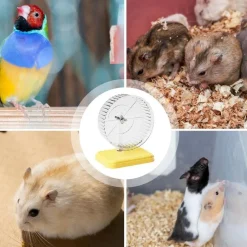 Downypaws - Roue d'exercice pour hamster diamètre 12cm-avec support jaune Discount