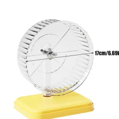 Downypaws - Roue d'exercice pour hamster diamètre 12cm-avec support jaune Discount