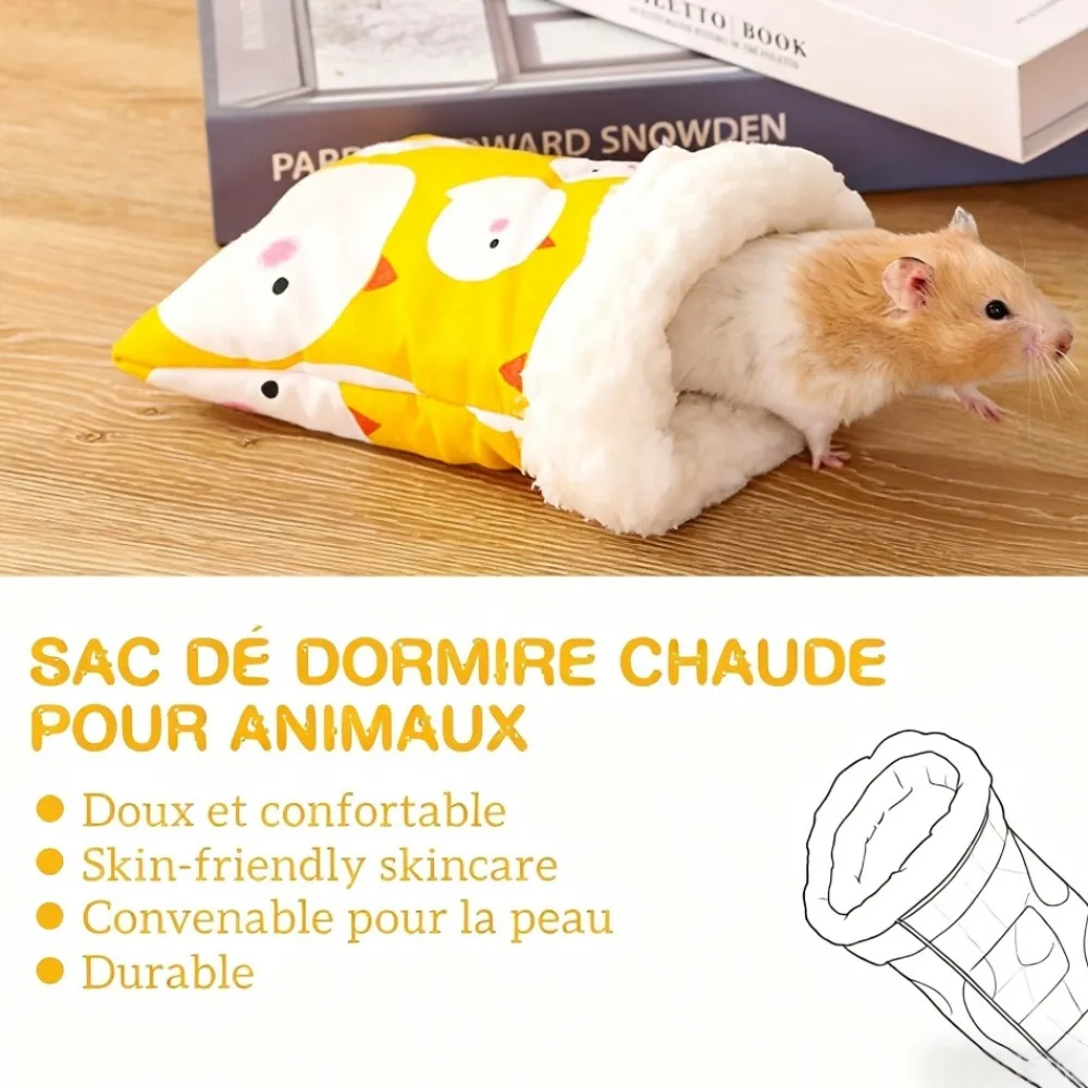 Downypaws - Sac de couchage - doux et chaud pour hamster cochon d’inde petit animal Hot