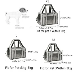 Downypaws Paniers, Transports Et Chatières | - Sac de transport pour chat, portable et pliable violet taille s
