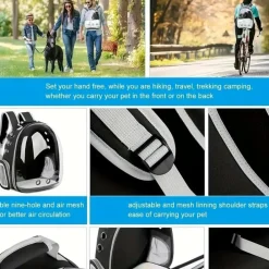 Downypaws - Sac à dos transparent et respirant pour chat Clearance