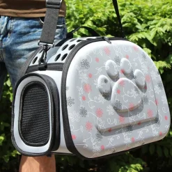 Downypaws - Sac pour chat-sac de transport pliable pour chat et chien-gris-42*33*28.5cm Outlet