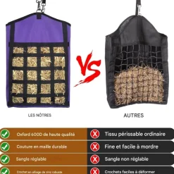 Downypaws Poulaillers, Clapiers Et Accessoires | - Sacs à foin - alimentation lente, qualité supérieure, oxford, avec filets à foin avant
