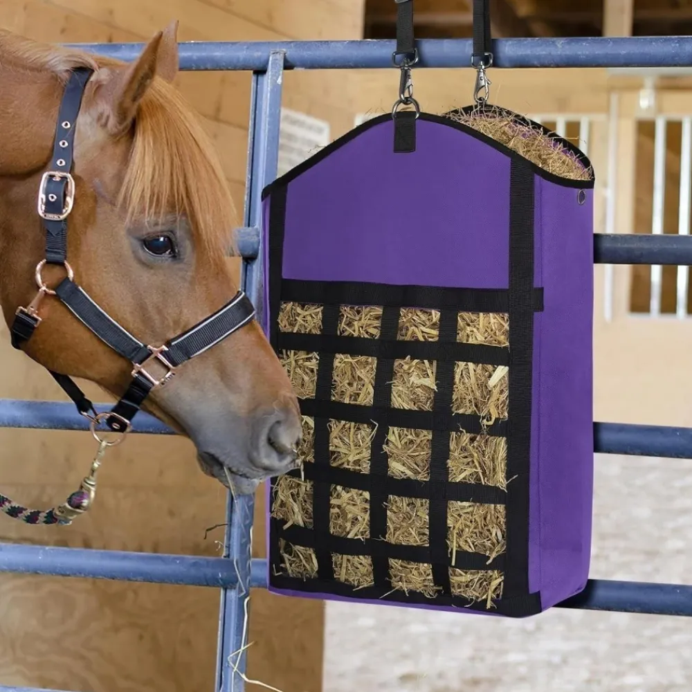 Downypaws Poulaillers, Clapiers Et Accessoires | - Sacs à foin - alimentation lente, qualité supérieure, oxford, avec filets à foin avant