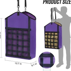 Downypaws Poulaillers, Clapiers Et Accessoires | - Sacs à foin - alimentation lente, qualité supérieure, oxford, avec filets à foin avant