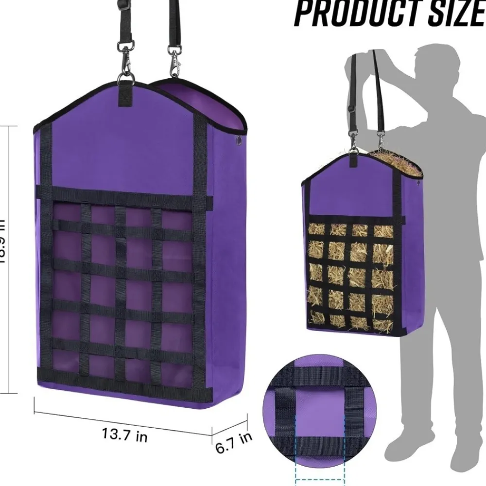 Downypaws Poulaillers, Clapiers Et Accessoires | - Sacs à foin - alimentation lente, qualité supérieure, oxford, avec filets à foin avant