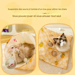 Downypaws - Sac tunnel pourchatsavec balle jouet Outlet