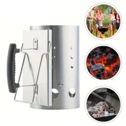 Downypaws Barbecues Et Planchas | - Seau d'allumage en acier inoxydable multifonctionnel et pratique pour le camping et le barbecue