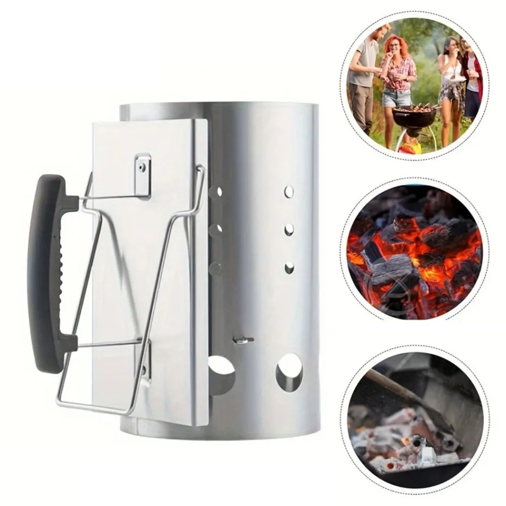 Downypaws Barbecues Et Planchas | - Seau d'allumage en acier inoxydable multifonctionnel et pratique pour le camping et le barbecue