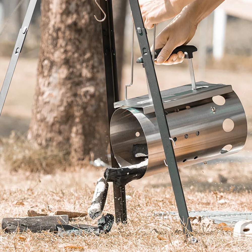 Downypaws Barbecues Et Planchas | - Seau d'allumage en acier inoxydable multifonctionnel et pratique pour le camping et le barbecue