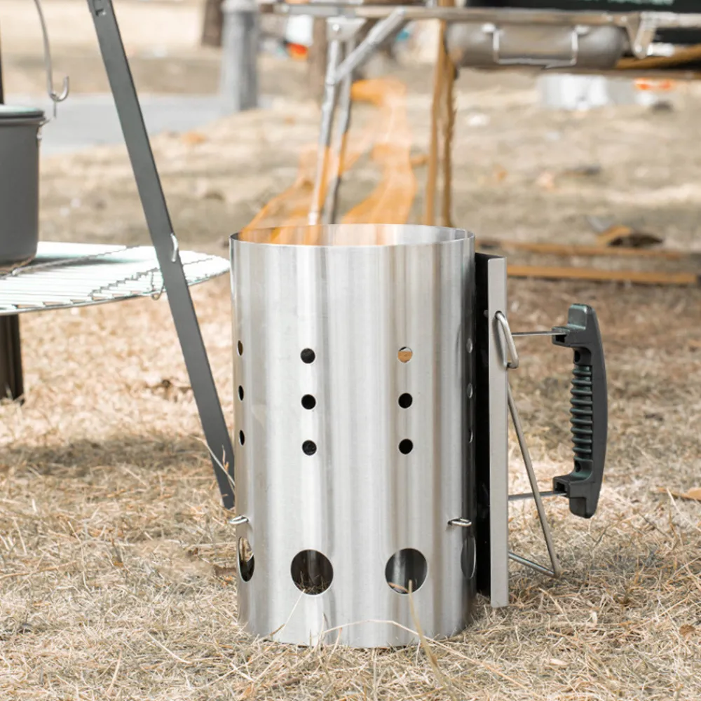 Downypaws Barbecues Et Planchas | - Seau d'allumage en acier inoxydable multifonctionnel et pratique pour le camping et le barbecue