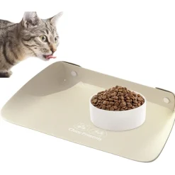 Downypaws - Tapis antidérapant pour gamelle d'animal de compagnie-tapis de nourriture pour animaux 45*30cm-blanc Hot