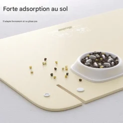 Downypaws - Tapis antidérapant pour gamelle d'animal de compagnie-tapis de nourriture pour animaux 45*30cm-blanc Hot