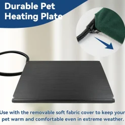 Downypaws - Tapis chauffant pour chat et chien - 40 x 29 cm - avec contrôle de température et minuterie - adapté à l'extérieur Discount