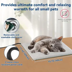Downypaws - Tapis chauffant pour chat et chien - 40 x 29 cm - avec contrôle de température et minuterie - adapté à l'extérieur Discount