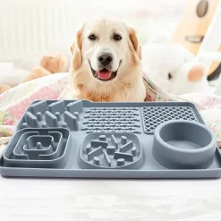 Downypaws - Tapis de léchage multifonctionnel et d'alimentation lente avec ventouse pour chiens Sale