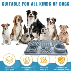 Downypaws - Tapis de léchage multifonctionnel et d'alimentation lente avec ventouse pour chiens Sale