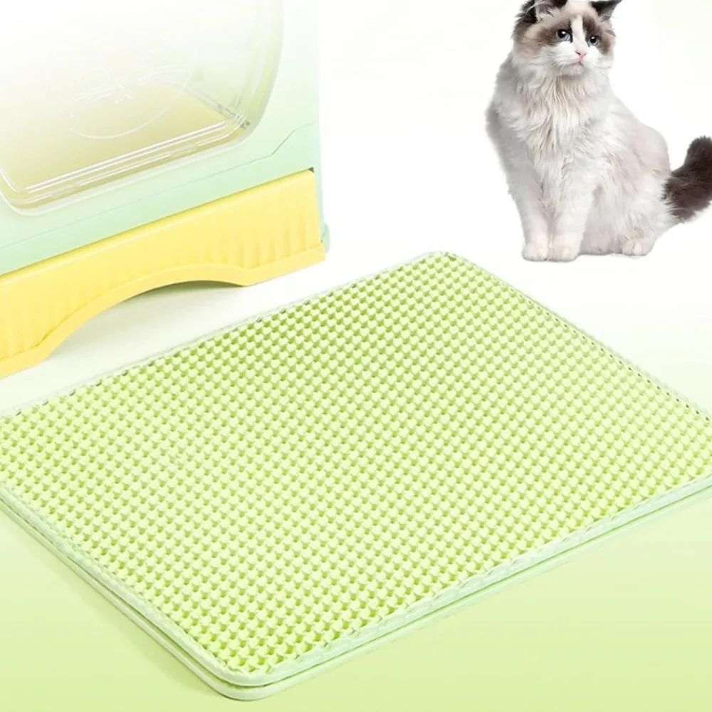 Downypaws - Tapis de litière anti-déversement pour chat vert 40*50cm