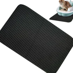 Downypaws - Tapis de litière pour chat noir 40*50cm