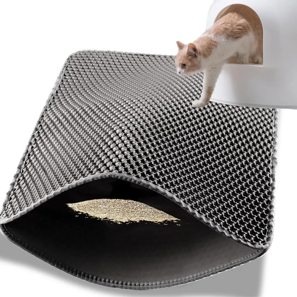 Downypaws - Tapis de litière pour chat gris foncé 40*50cm Clearance