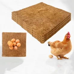 Downypaws Poulaillers, Clapiers Et Accessoires | - Tapis en fibre de noix de coco pour nid d'oiseau et animal de compagnie 30*30cm 5 pièces