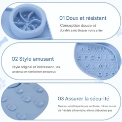Downypaws - Tapis à lécher en silicone pour chiens et chats