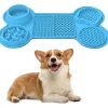 Downypaws Gamelles Et Autres Accessoires | - Tapis à lécher pour chiens bleu