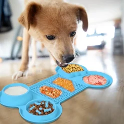 Downypaws Gamelles Et Autres Accessoires | - Tapis à lécher pour chiens bleu