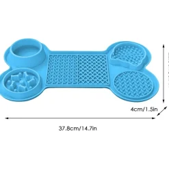 Downypaws Gamelles Et Autres Accessoires | - Tapis à lécher pour chiens bleu
