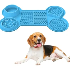 Downypaws Gamelles Et Autres Accessoires | - Tapis à lécher pour chiens bleu
