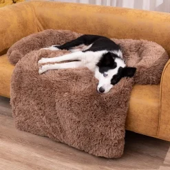 Downypaws - Tapis pour lit de chien en peluche, universel pour toutes saisons kaki 95*80*15cm Online