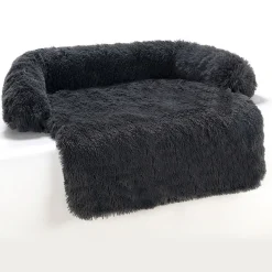 Downypaws Niches, Paniers Et Transports | - Tapis pour lit de chien en peluche, universel pour toutes saisons noir 95 x 80 x 15 cmnoir 105 x 95 x 15 cm