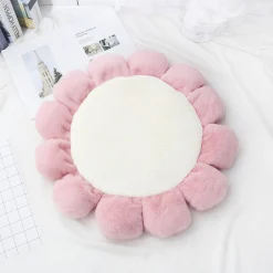 Downypaws Paniers, Transports Et Chatières | - Tapis rond en fourrure de lapin douce - lit pour chat coussin pour chien tapis girly fleuri pour animaux de compagnie